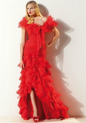 sonia pena primavera verano 2012 vestido rojo